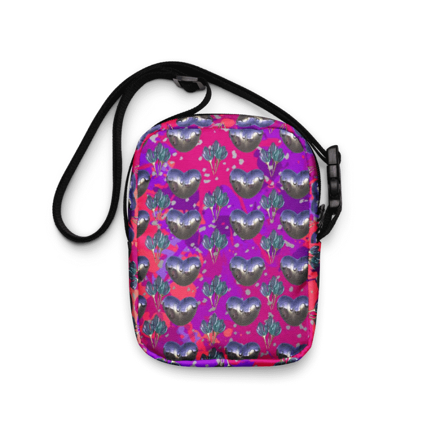 Vibrant Heart Floral Grid Crossbody Bag Genzi Chic for Modern ladies product image (6)