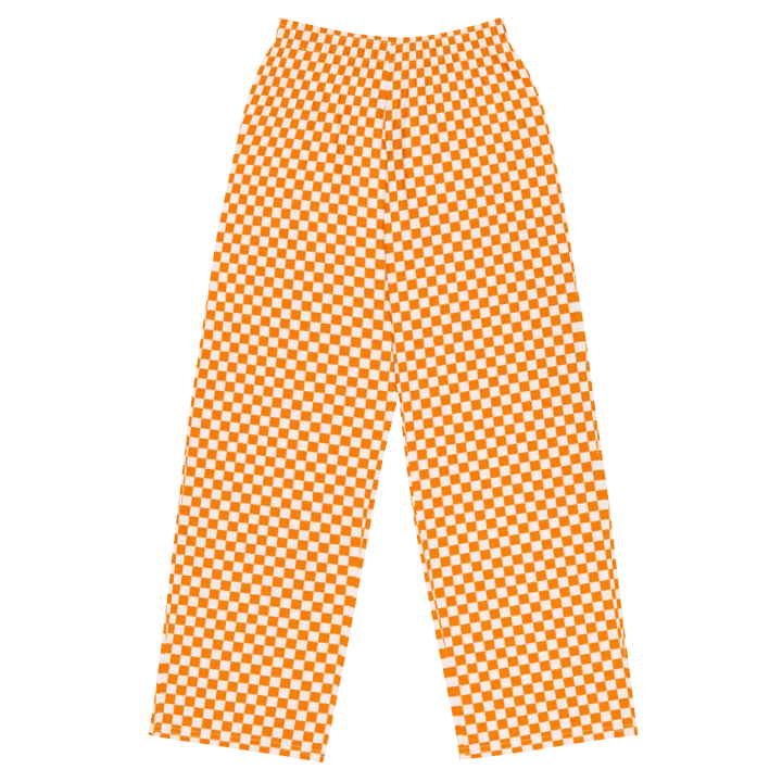 Orange and White Checkered Pants Unisex 2XS - 6XL Sizes product image (2)