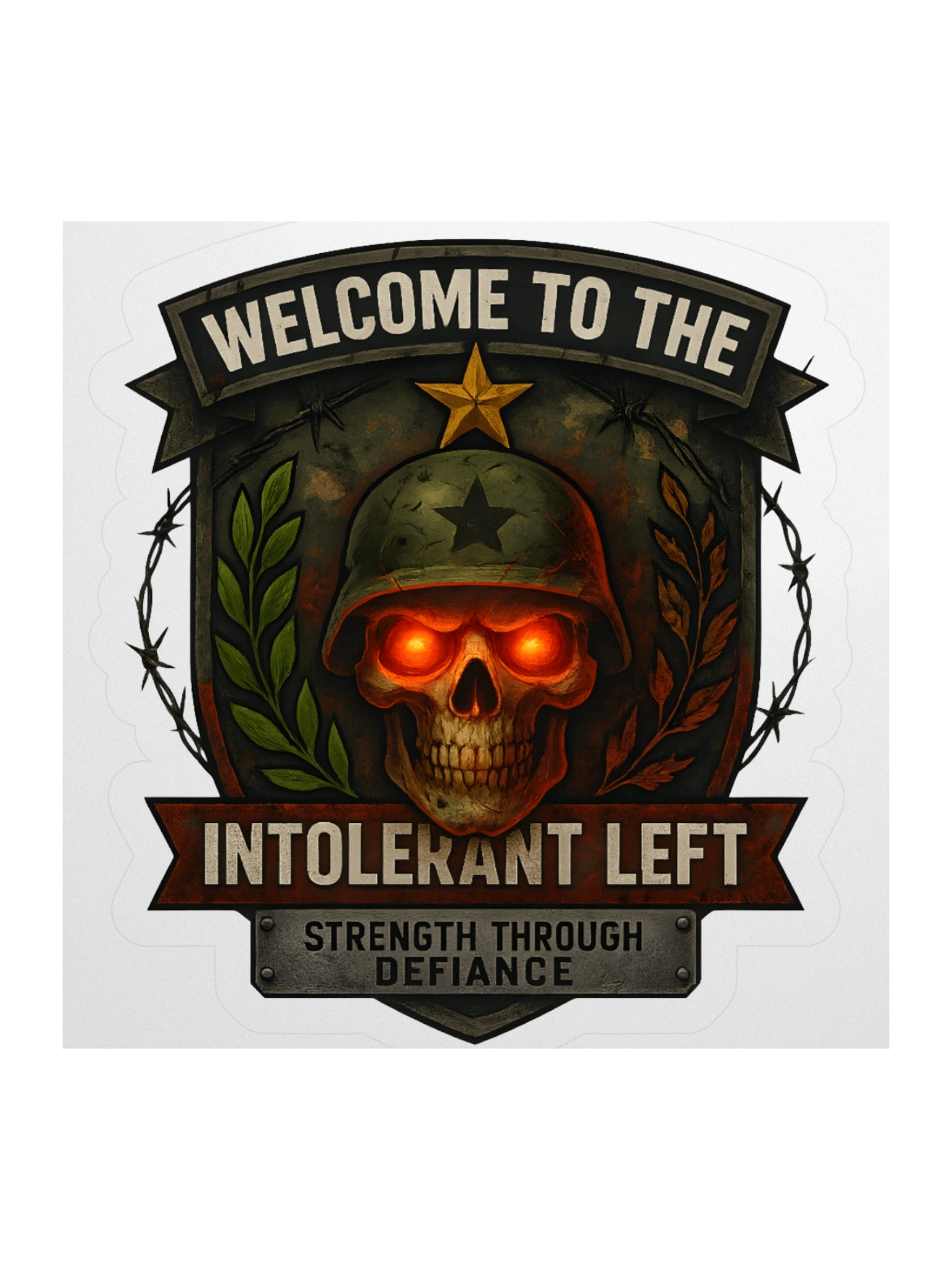 Defiant Skull Emblem Kiss Cut Stickers product image (3)