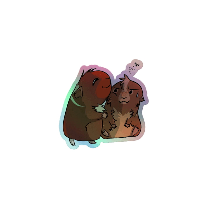 FIRESNOUT AND WHEAT HUG HOLOGRAPHIC STICKER product image (1)