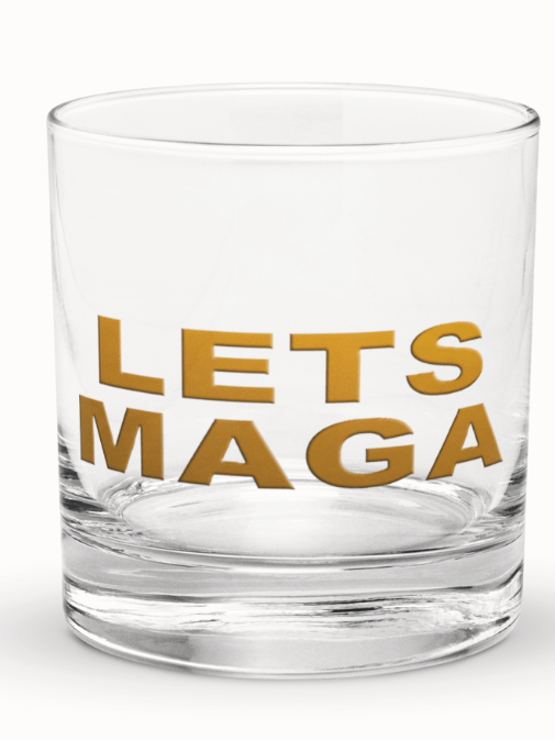 Golden 'LETS MAGA' Rocks Glass product image (1)
