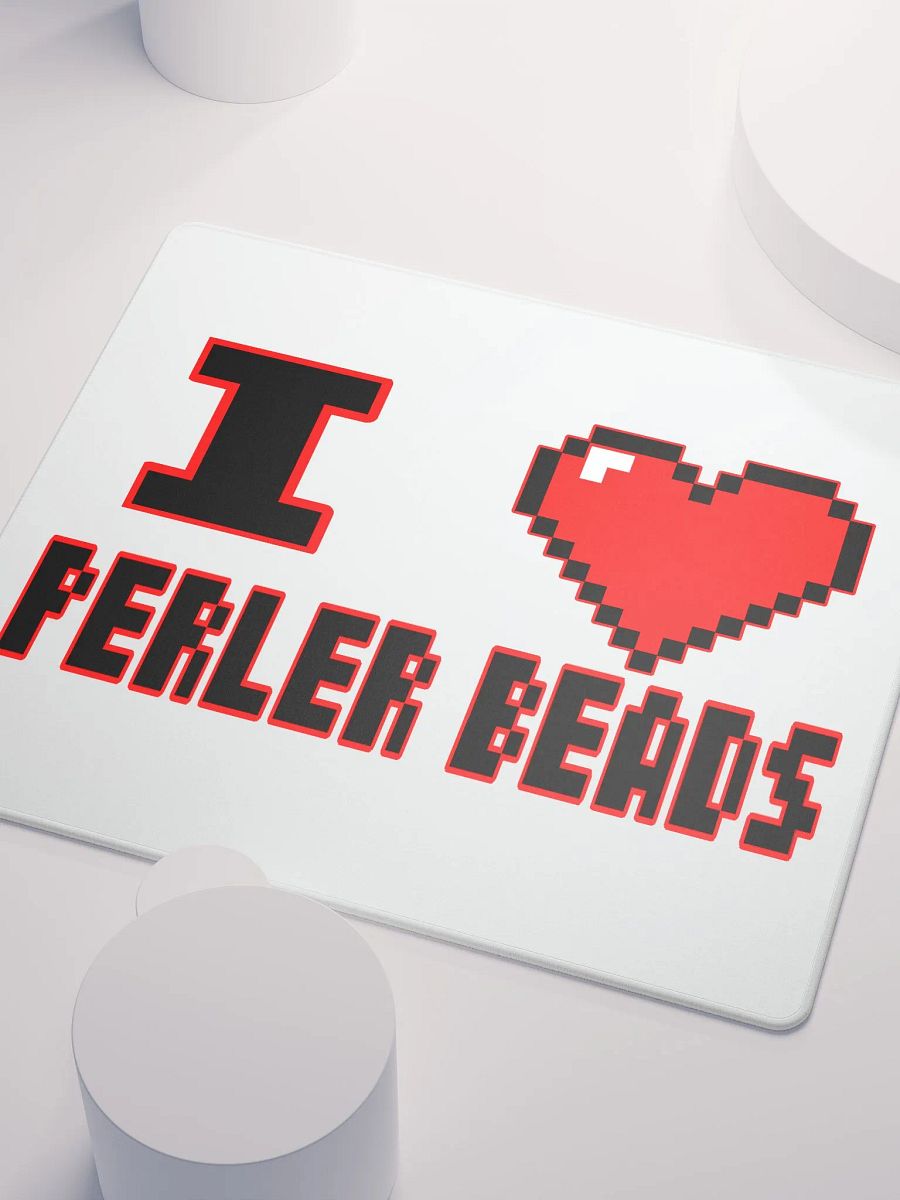 I Heart Perler Bead 2 Mouse Pad product image (4)