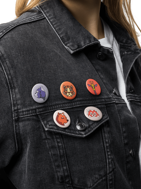 Critter Crew - Set of 5 Pin Buttons product image (3)