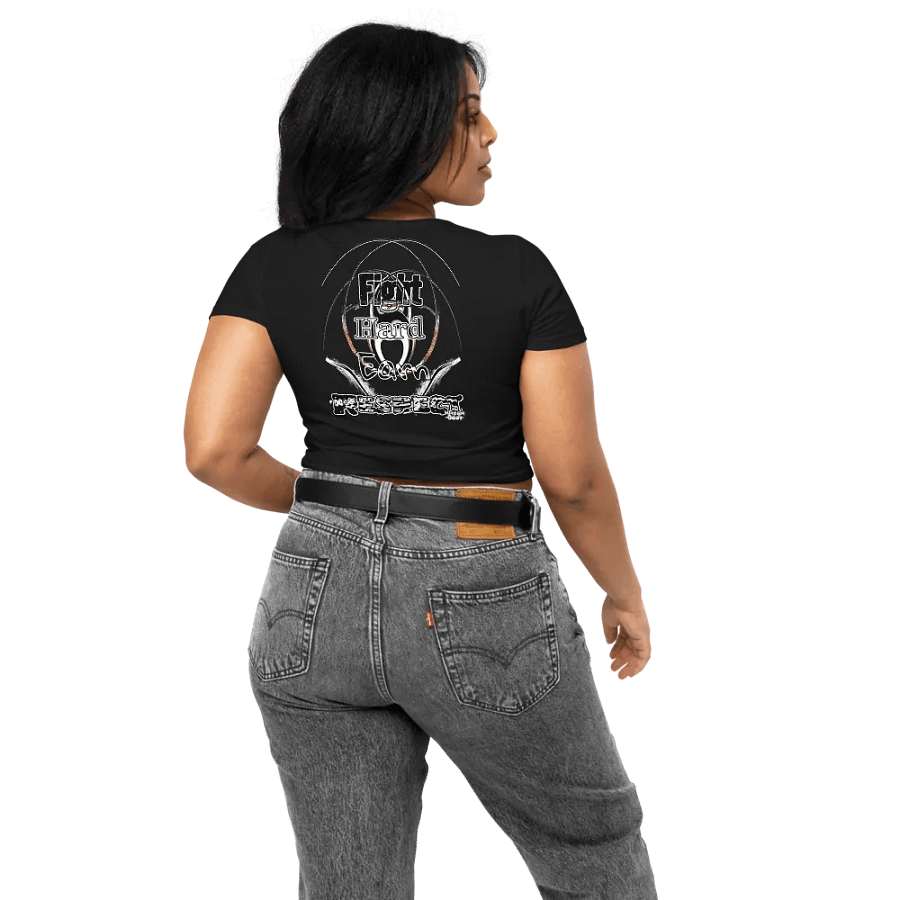 Fight Hard Earn Respect - Embroidered - Women's Crop Tee product image (7)