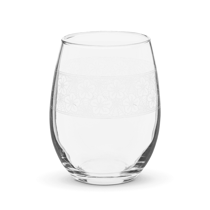 Stemless Spiderweb Floral Wineglass product image (2)