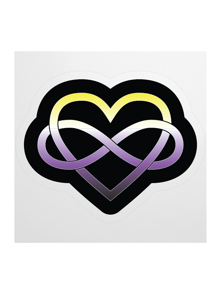 Non-binary Pride Gradient Polyamory Infinity Heart Sticker product image (3)