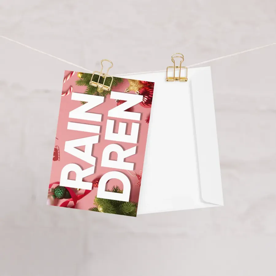 Raindren Greeting Card with Customisation product image (12)