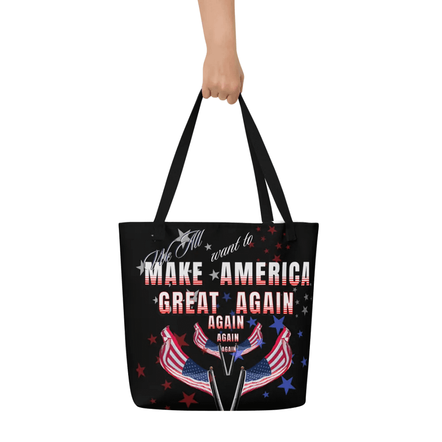 Patriotic Statement Tote Bag for moms dads shoppers product image (6)