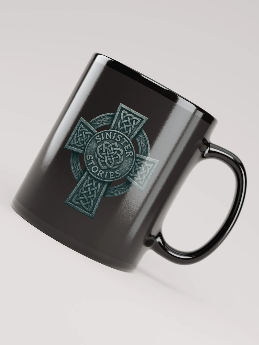Sinister Stories Celtic Cross Mug – White Edition (Double-Sided Mystical Symbol) product image (8)