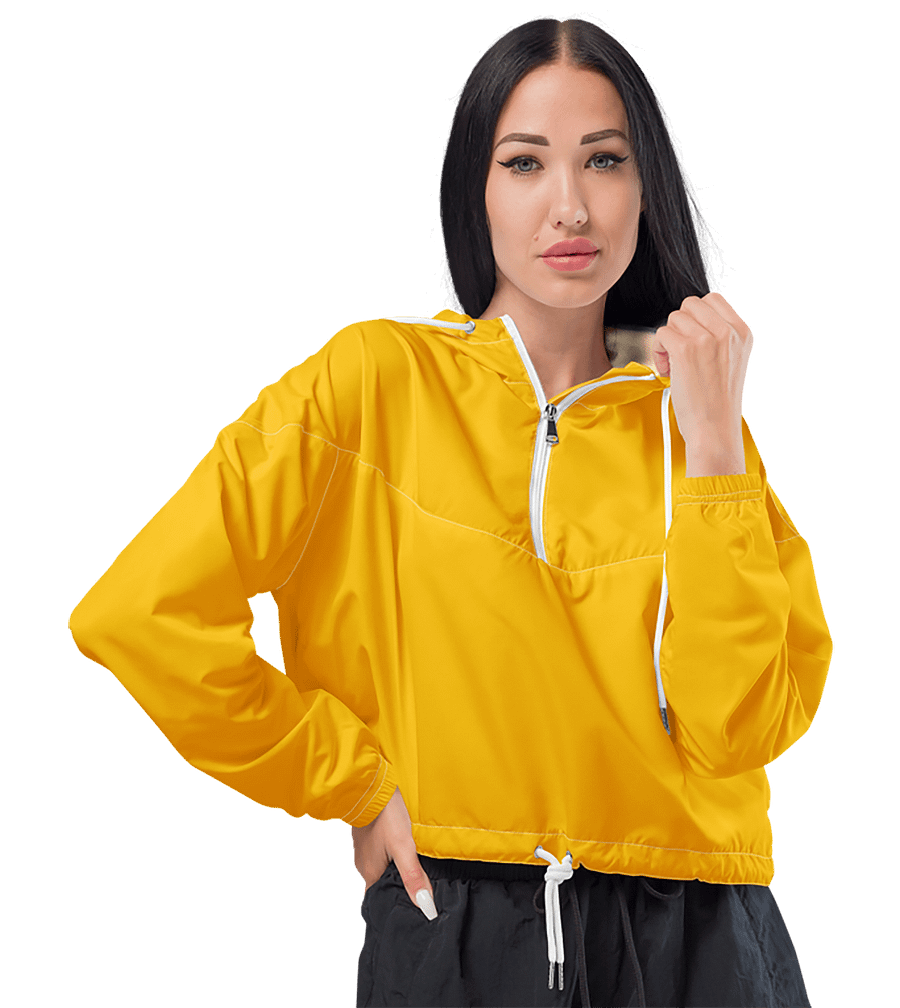 Plain Color Amber Cropped Windbreaker product image (1)