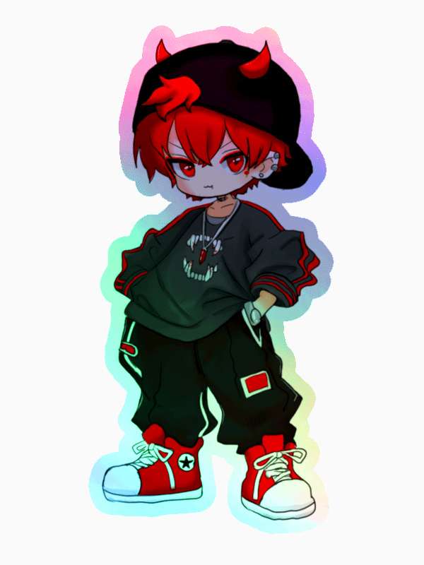 Limited Edition Holographic Sticker - Chibi Streetwear product image (1)