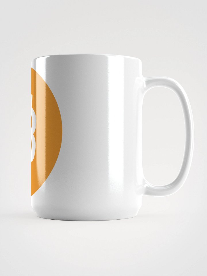 Bitcoin Symbol White Glossy Mug product image (1)