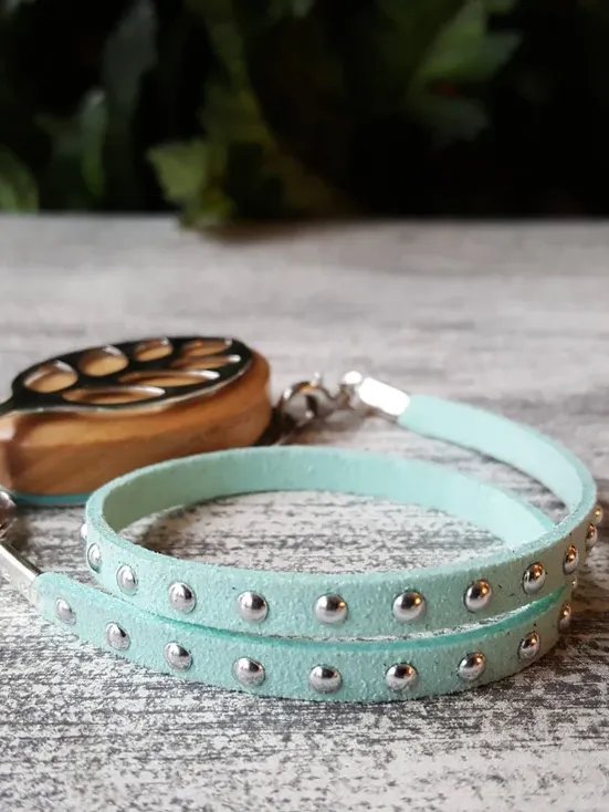 Waterfall Faux Suede Stud Wrap Bracelet | Handmade Accessory for Bellabeat Leaf Urban & Ivy product image (1)
