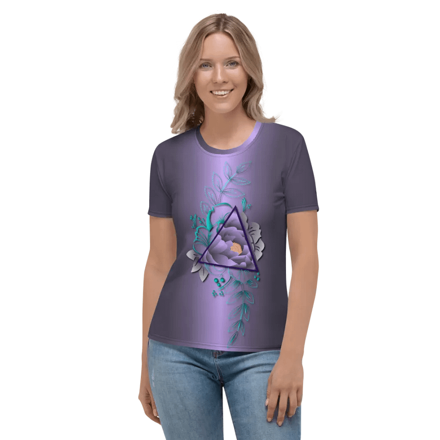 Floral Abstract All Over Print T-shirt product image (2)