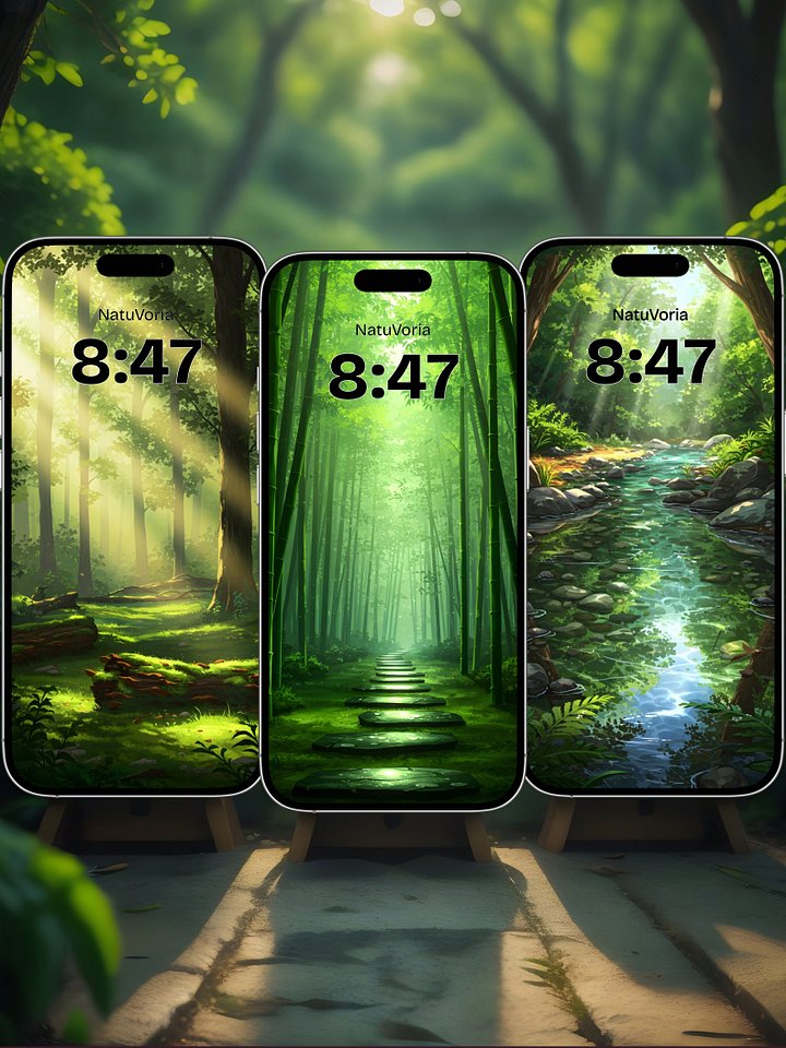 🌿Forest & Woods – Morning | 10 Aesthetic Phone Wallpapers product image (1)