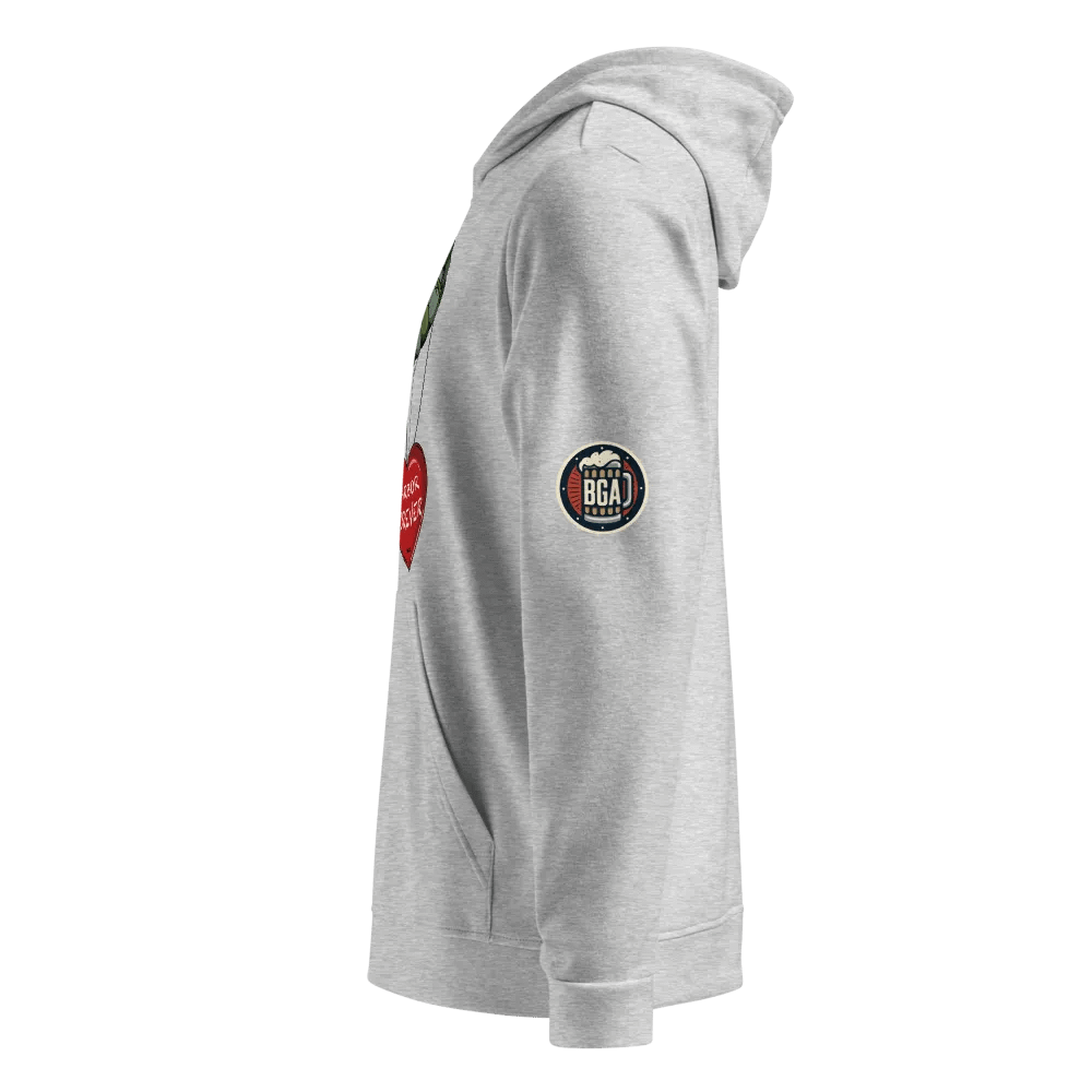 Beer God Adidas Fleece Hoodie - Grey product image (4)