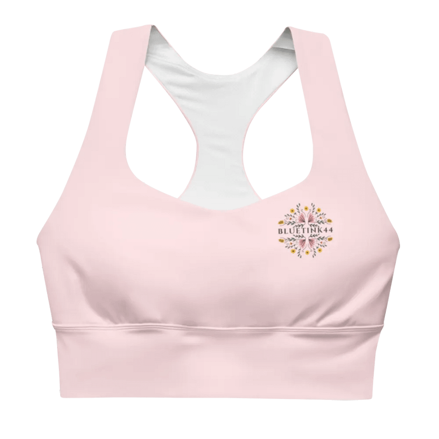 Blush Pink BlueTink Floral All-Over Sports Bra product image (1)