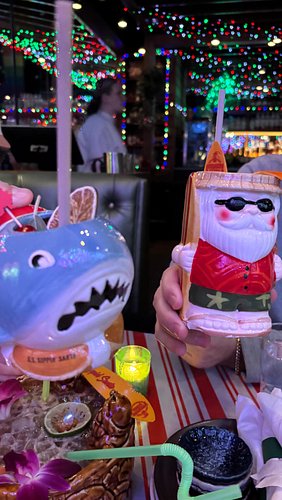 Checked out the @sippinsanta pop-up inside @shoreleavebos Strong lineup of rum inspired cocktails, holiday spirit, and bites....