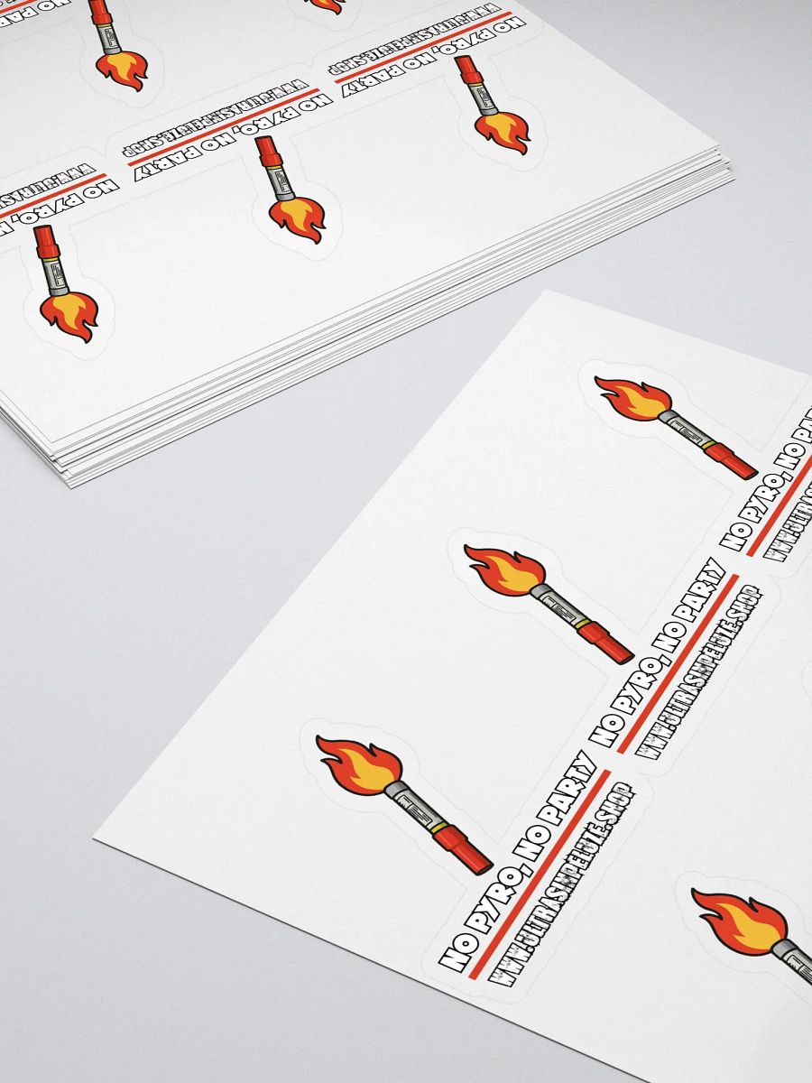Pachet 6 stickere No Pyro No Party product image (4)