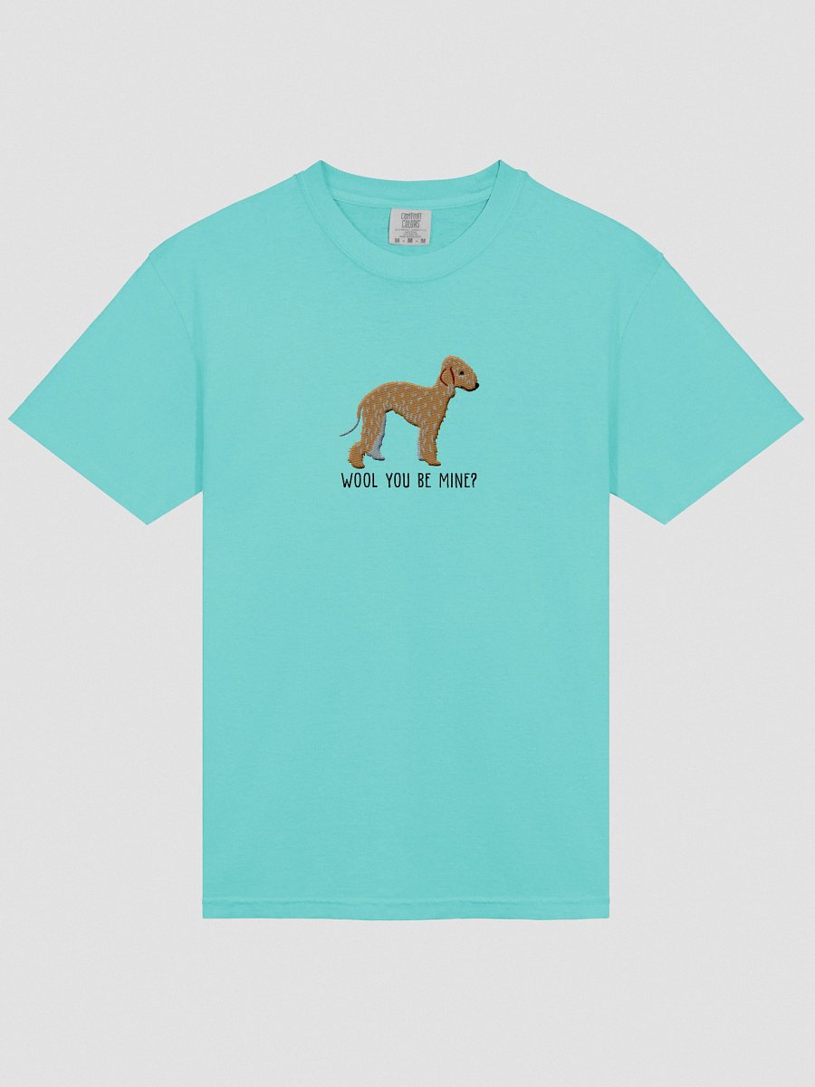 Wool You Be Mine? T-Shirt(Embroidered) of a Bedlington Terrier(Tan) product image (33)