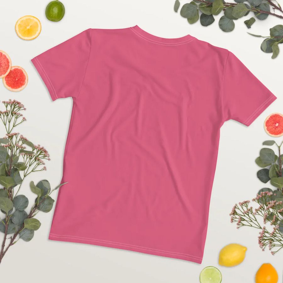 Plain Rosy Pink True Summer Women's Crewneck Polyester Heavyweight Premium T-Shirt by Treasure Pie product image (12)
