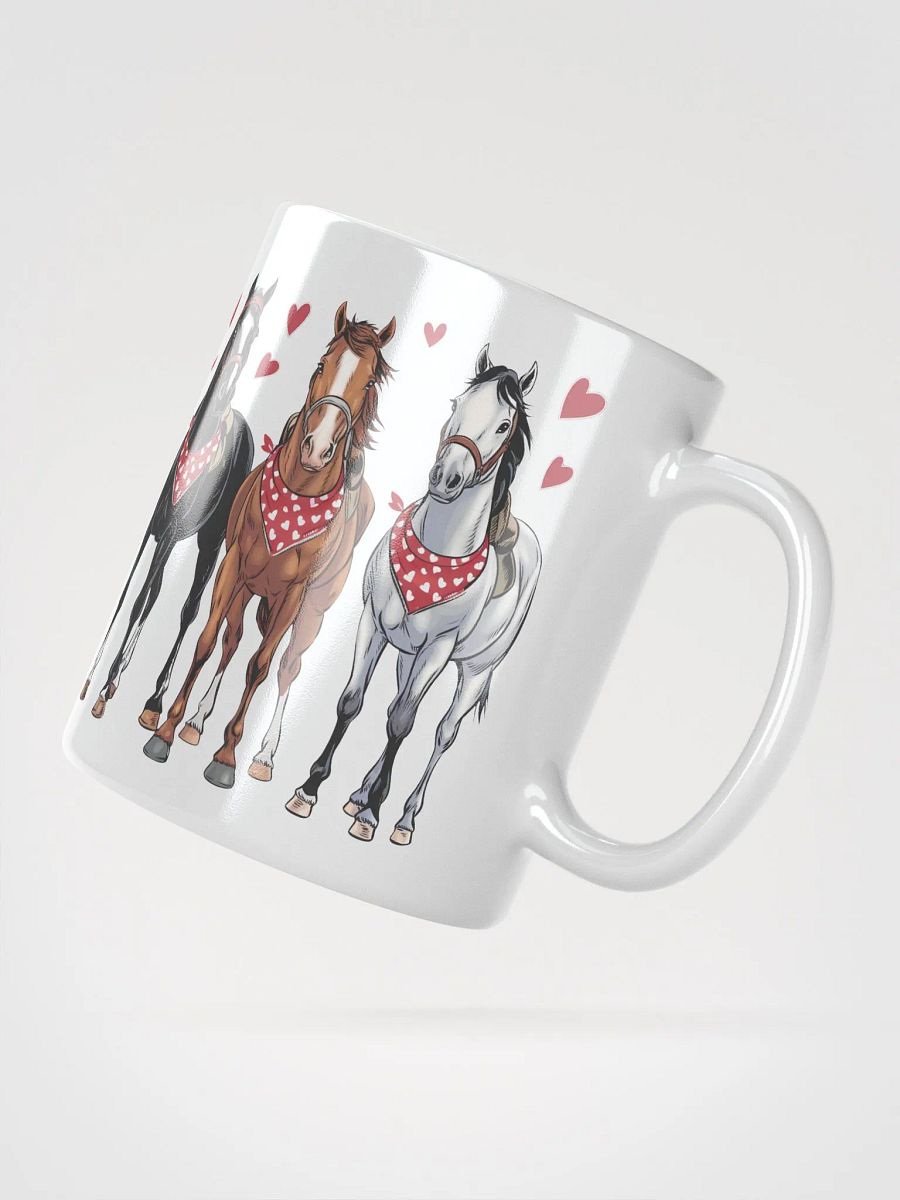 Heartfelt Valentine Horses White Glossy Mug product image (3)