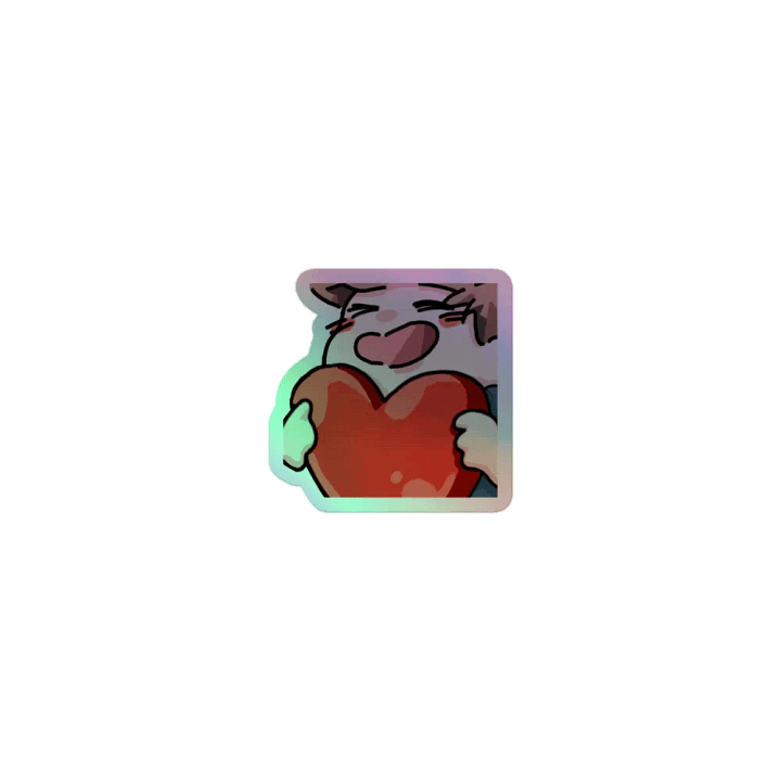 Chaabbz Heart Holographic Emote Sticker product image (1)