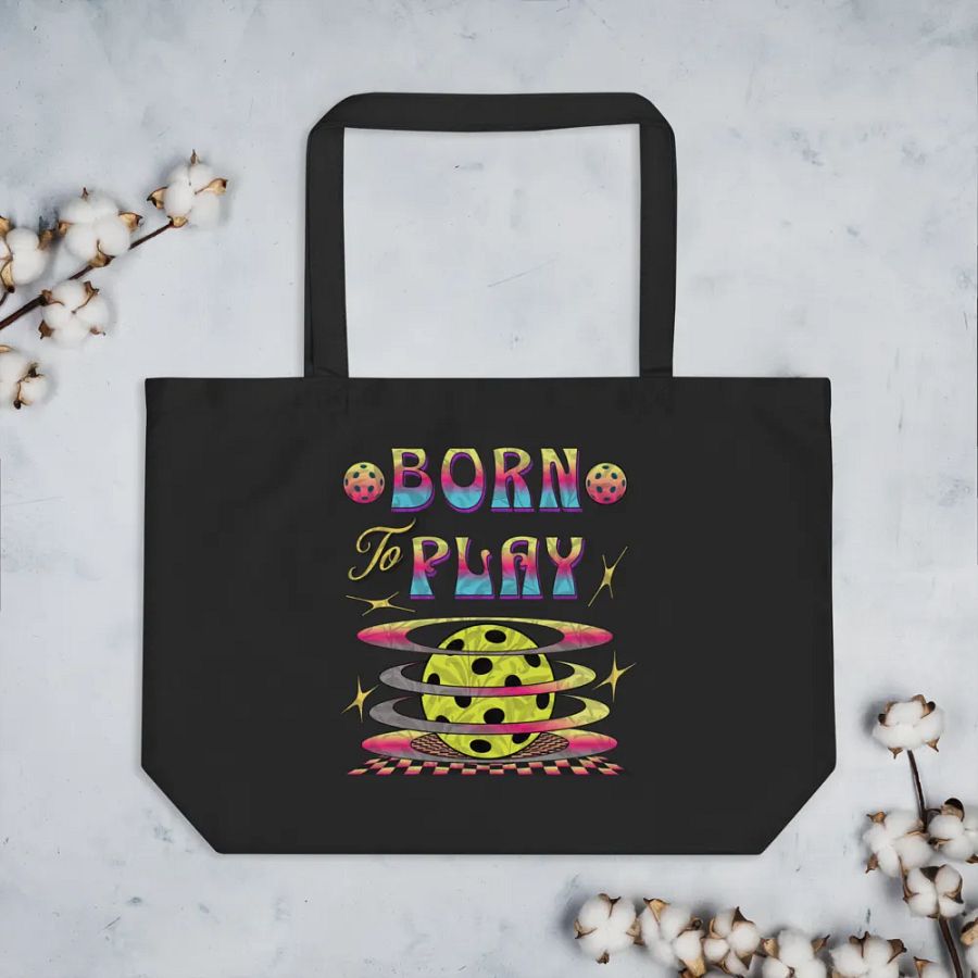 Born To Play Pickleball Sparkling Playtime Tote Bag product image (2)