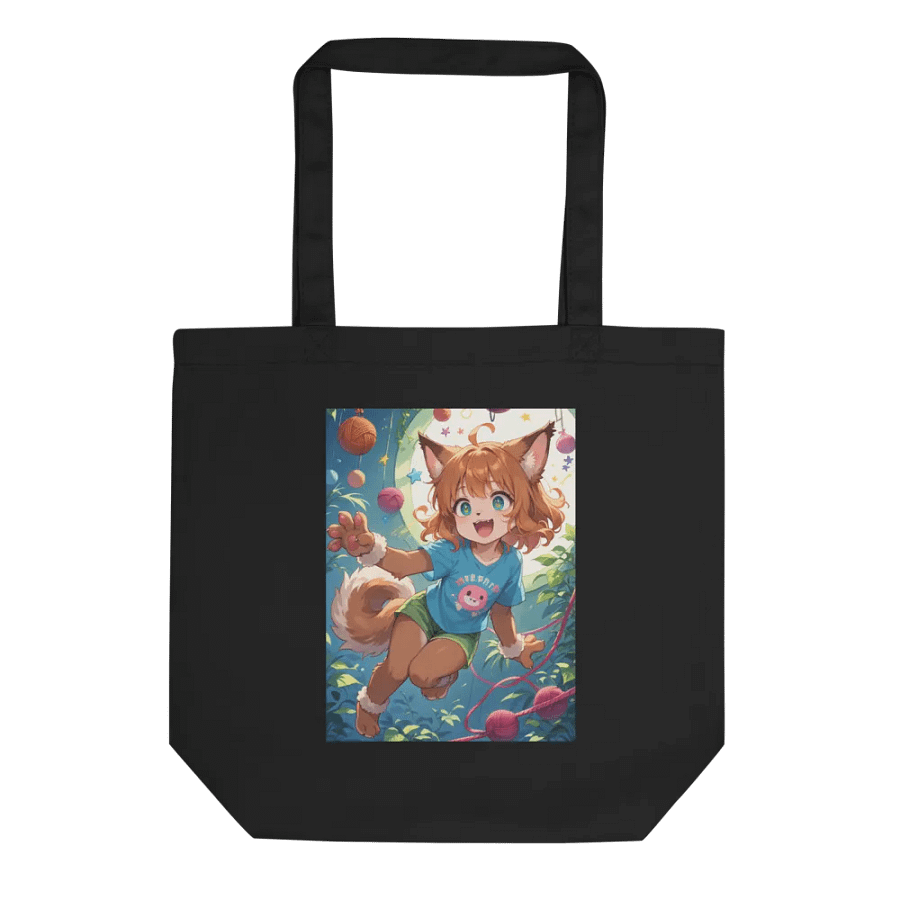 Animated Cat Girl Eco Tote Bag product image (1)