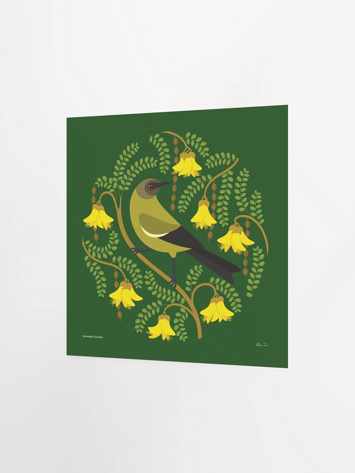 Korimako in Kōwhai Unframed Wall Art product image (7)