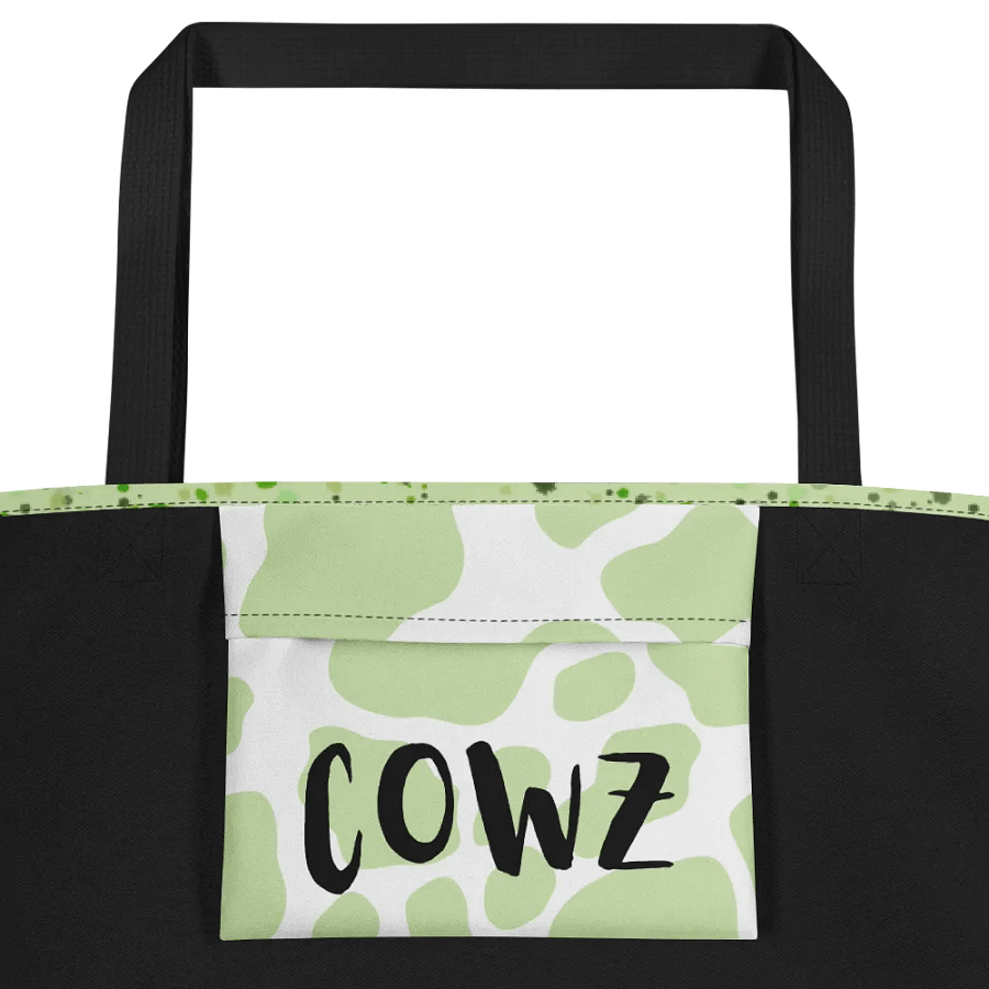 Coffee Break Cow Large Tote Bag with Pocket product image (4)