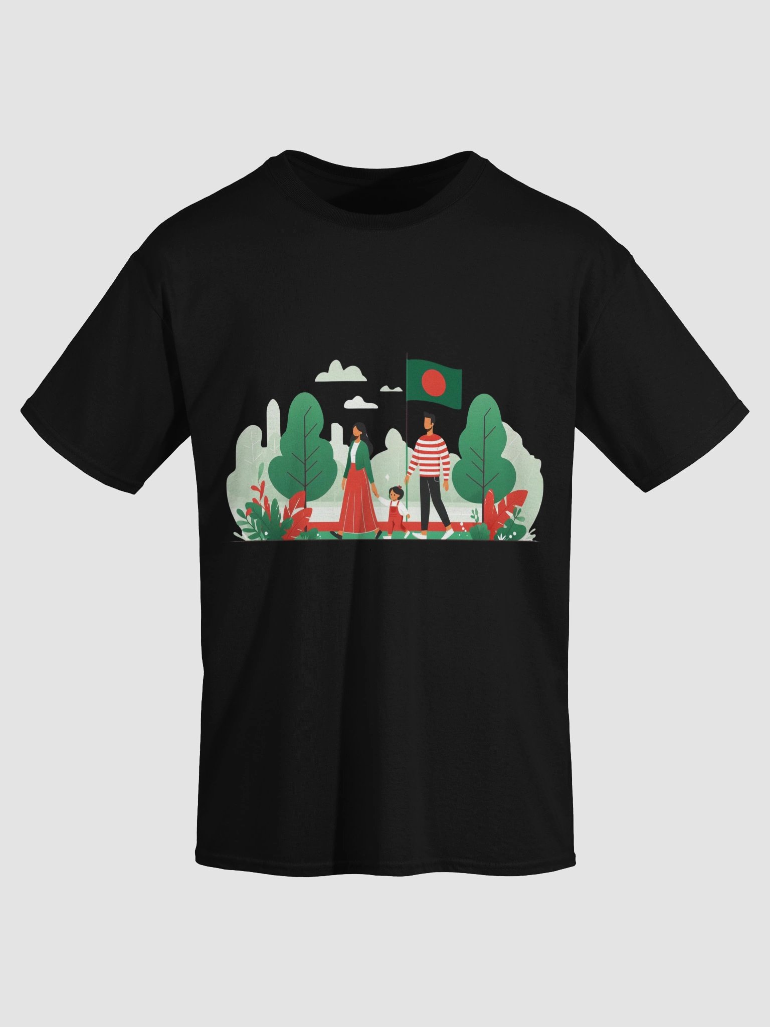 Bangladeshi Family Walking in Park – T-Shirt product image (3)