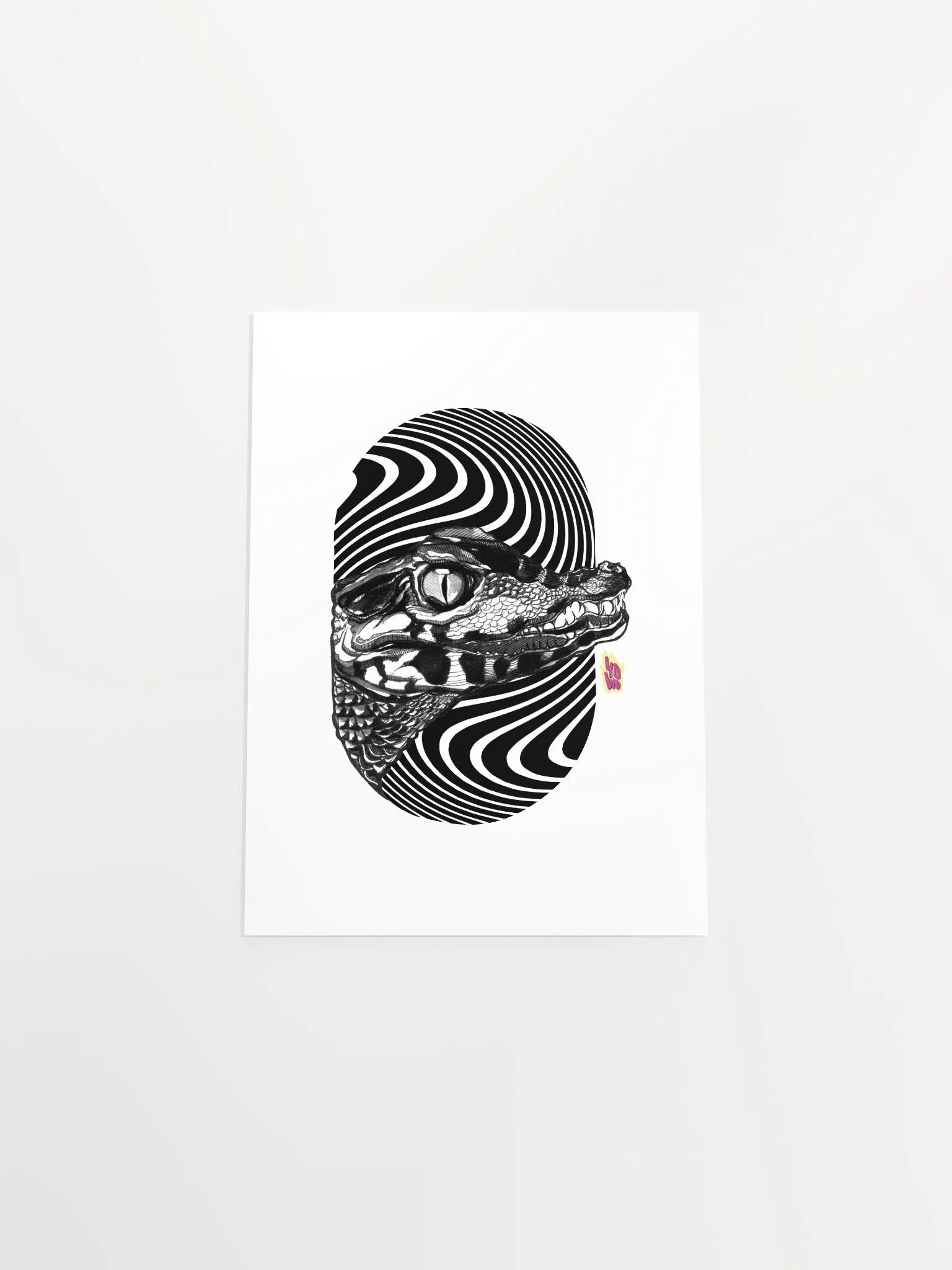 (Canvas) SUMINAGASHI BLACK CROCODILE product image (4)