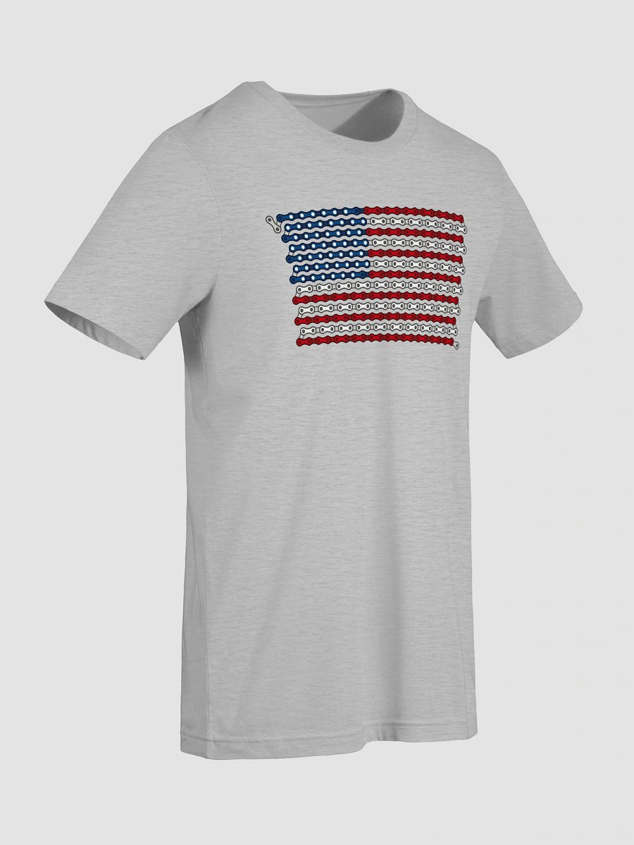 USA 50 States Bike Chain Flag on Light Color Supersoft Tee product image (4)