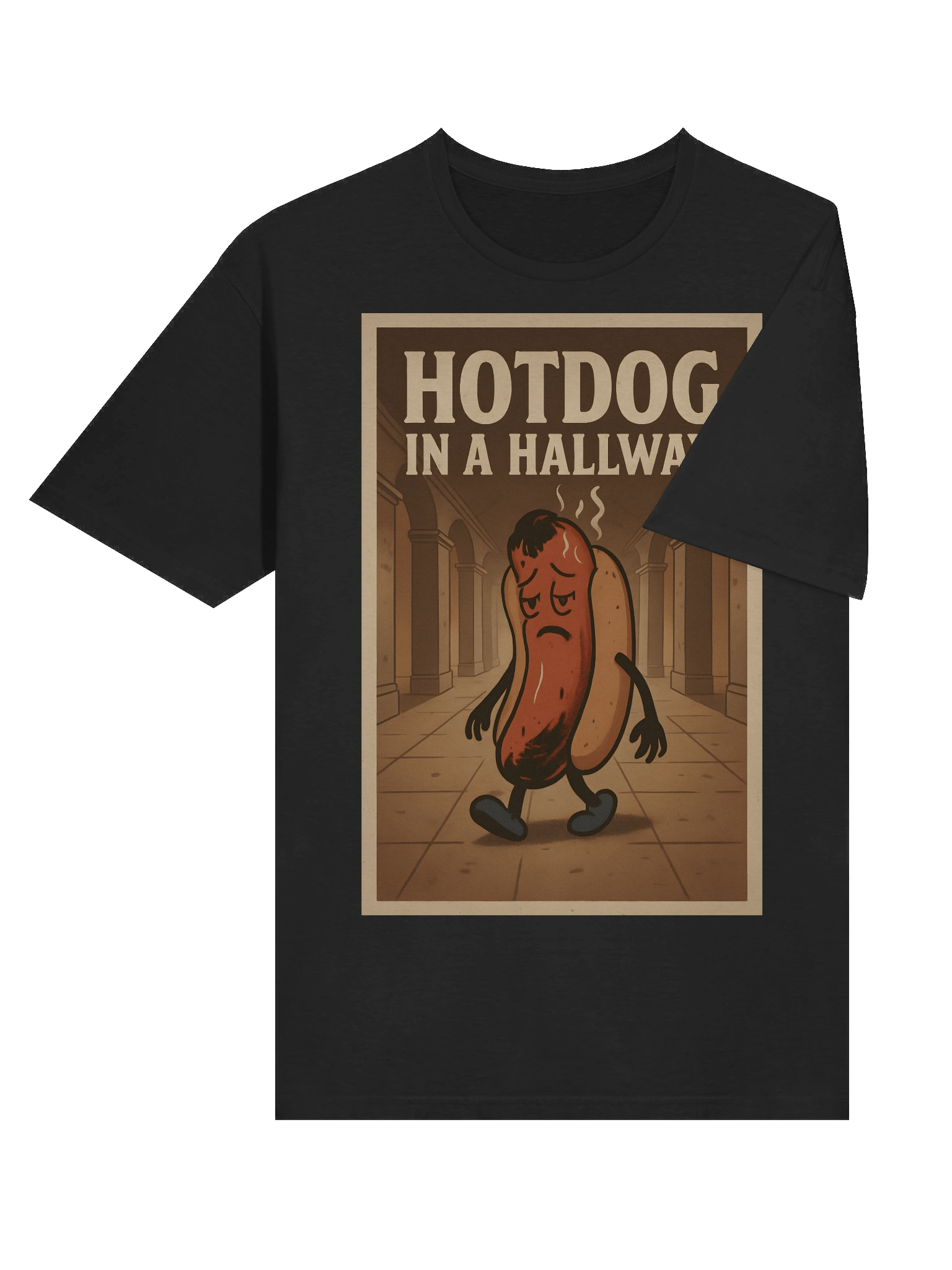 🔥 Hotdog in a Hallway T-Shirt – Funny Burnt Hotdog Meme Tee product image (6)