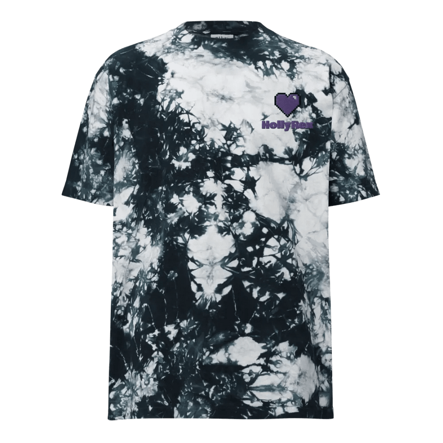 HollyRex Pixel Heart Streetwear Tie-Dye Tee product image (1)