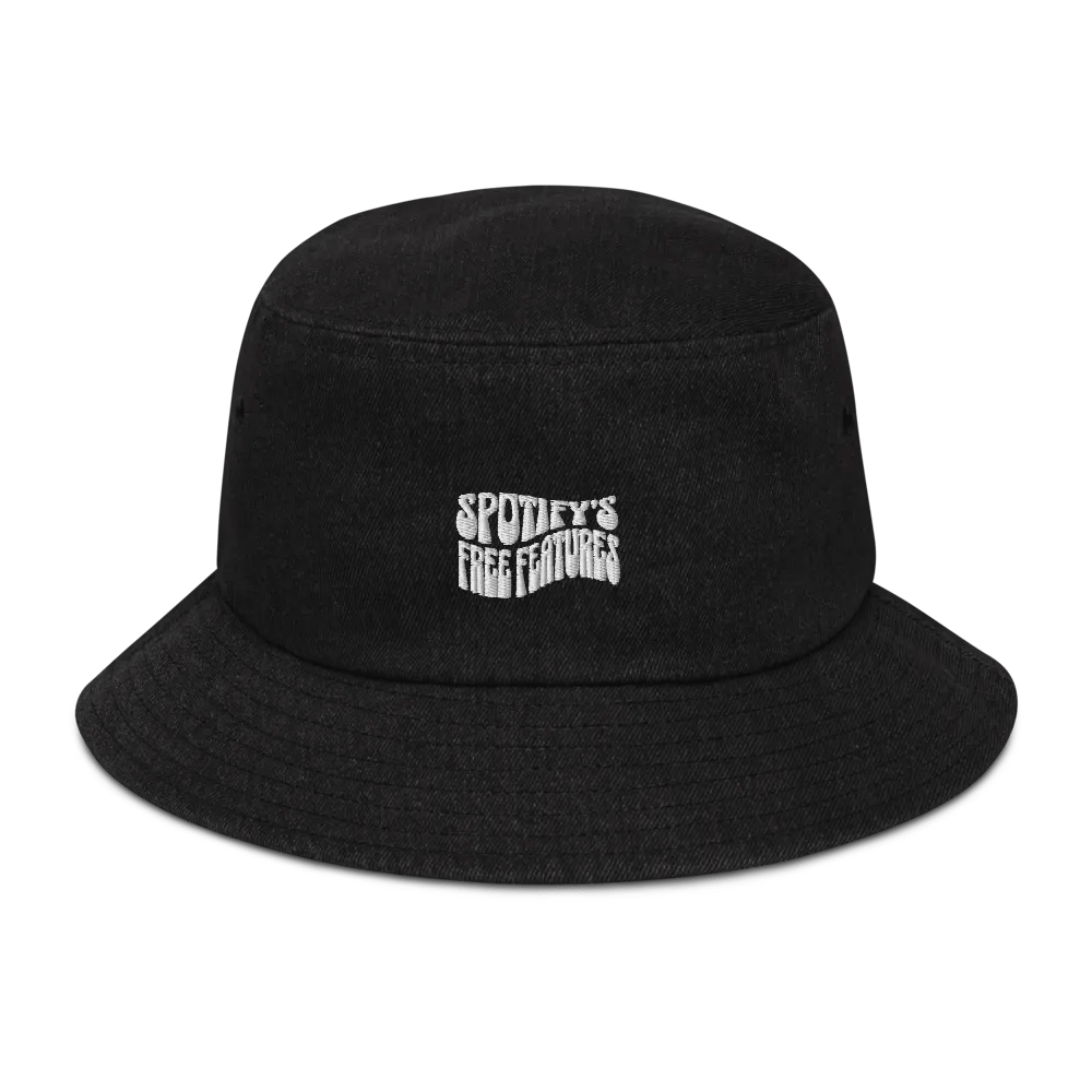 Spotify's Free Features | Tall Font ( Denim Bucket Hat) product image (1)