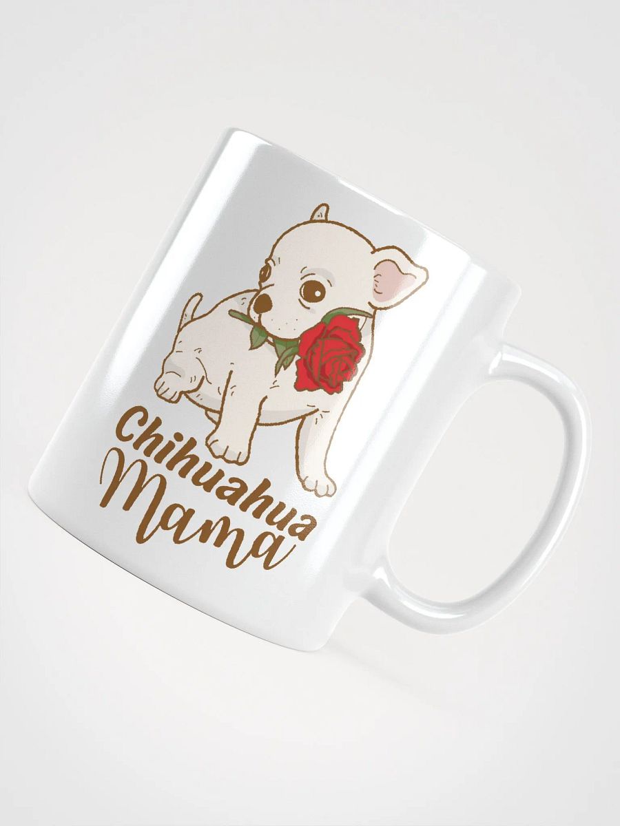 White Chihuahua Mama White Glossy Mug product image (1)