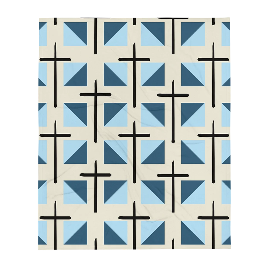 Blue Cross Quilted Patterned Blanket product image (2)