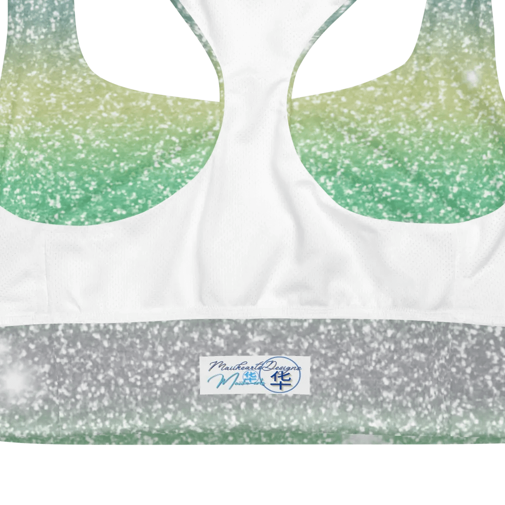 Glitter Unicorn Texture Design Longline Sports Bra - 10 product image (12)