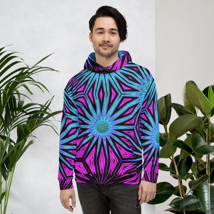 Abstract Modern Colourful Circles Unisex Pull Over Hoodie product image (7)