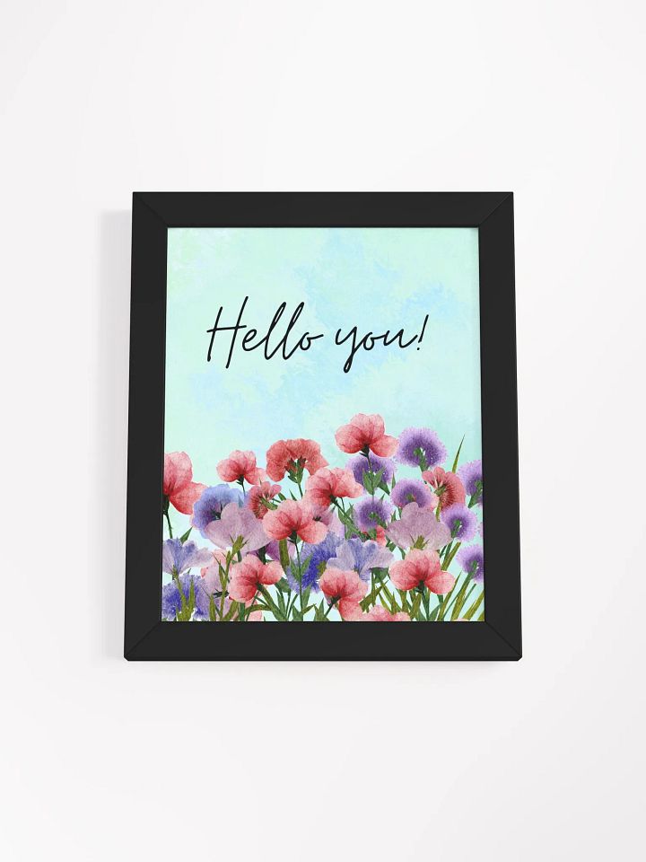 Hello you! Flowers on an Abstract background wall art - 8 x 10 inches product image (1)
