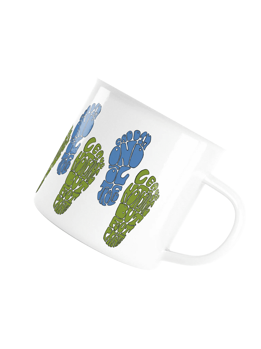 Bilingual Footprints enamel mug product image (5)