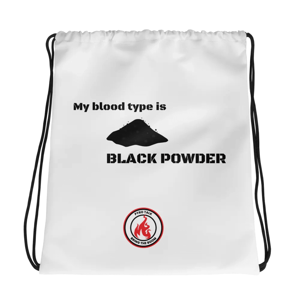 Black Powder All-Over Drawstring Bag product image (1)