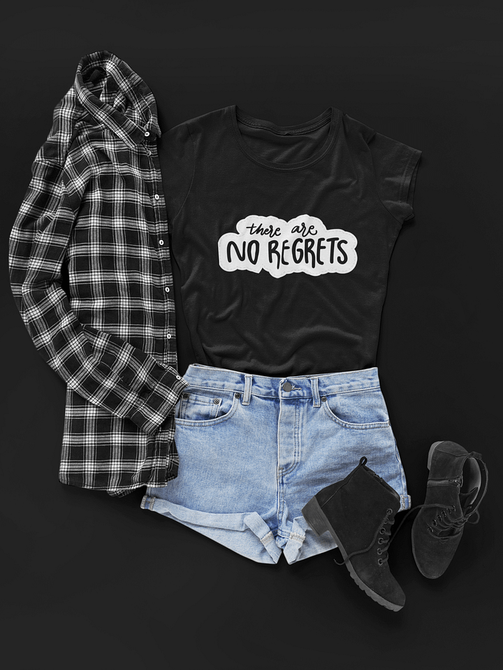 There Are No Regrets Black Unisex T-Shirt product image (1)