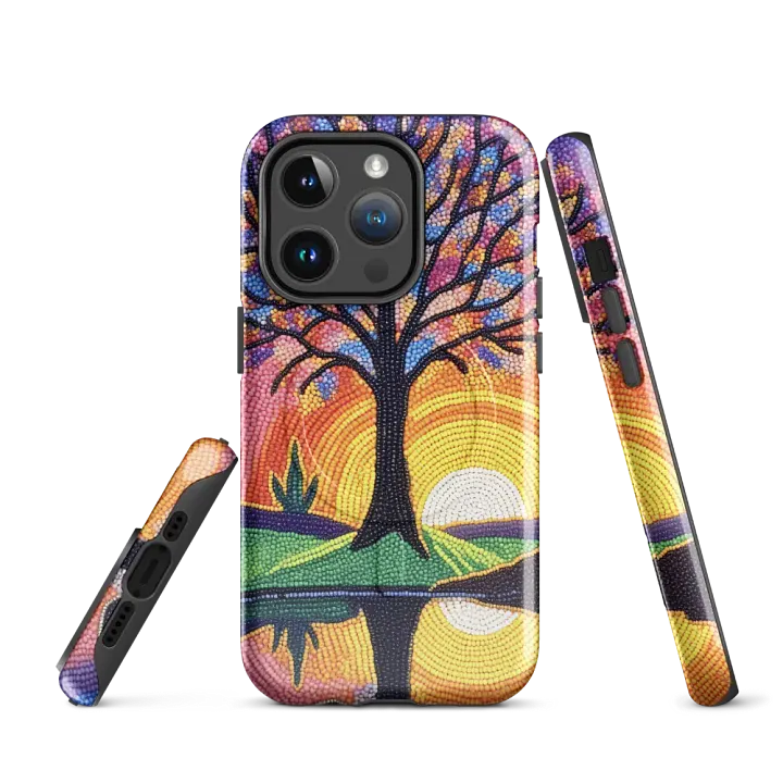 Sunset Tree Reflections Mosaic iPhone® Case product image (3)
