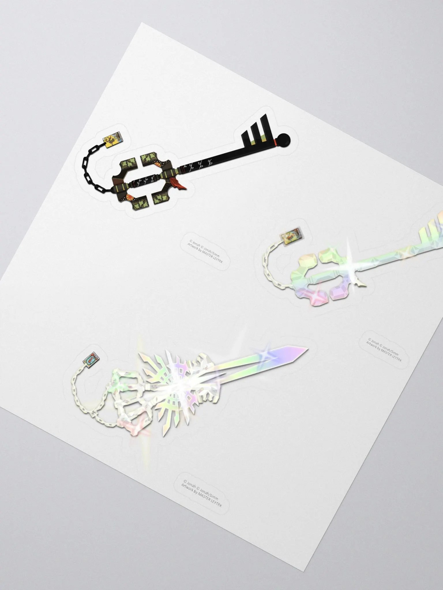 The Fool & The World Keyblade Sticker Sheet product image (2)