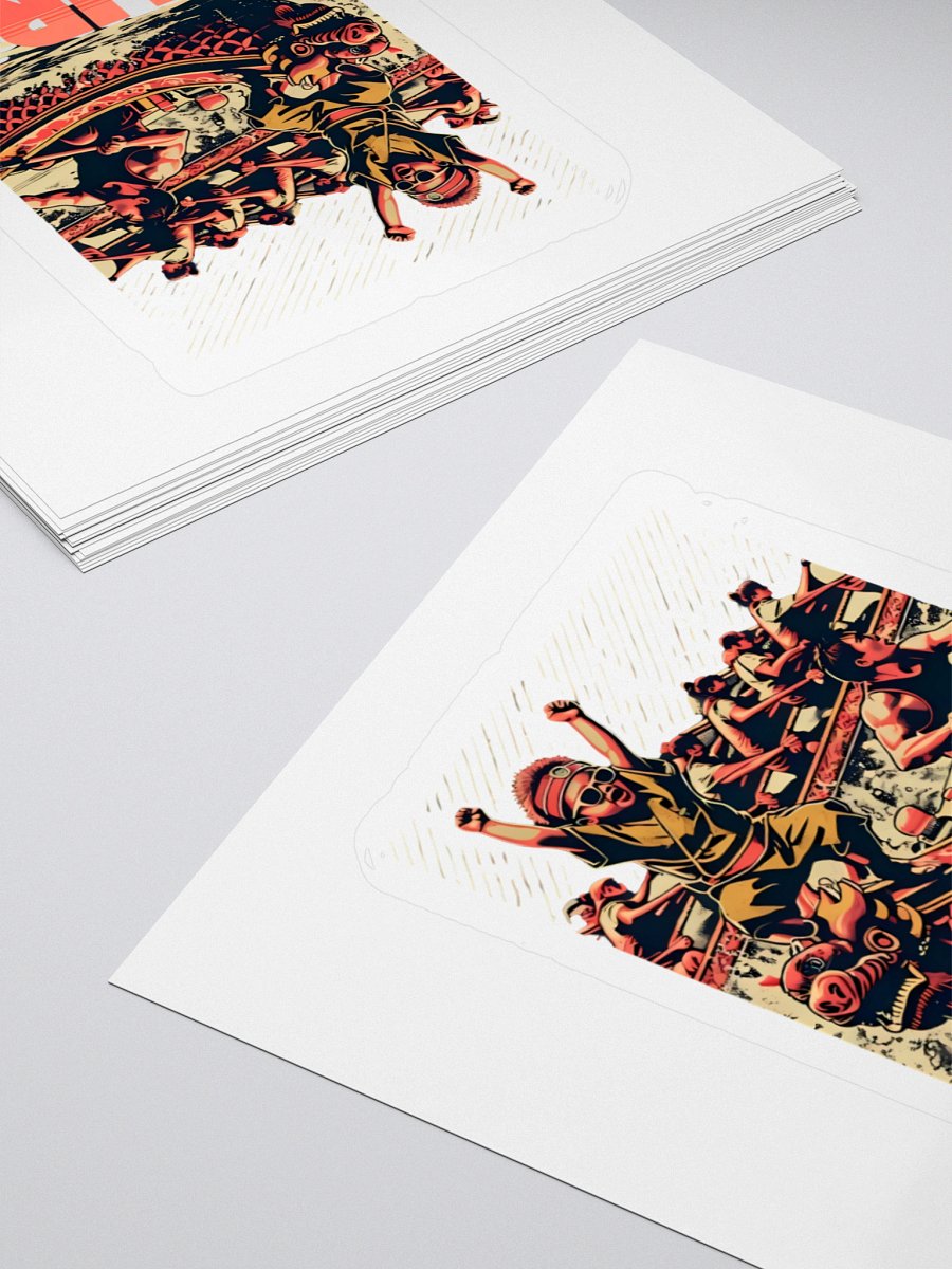 Energetic Dragon Boat Race | Aura Art Print Sticker product image (11)