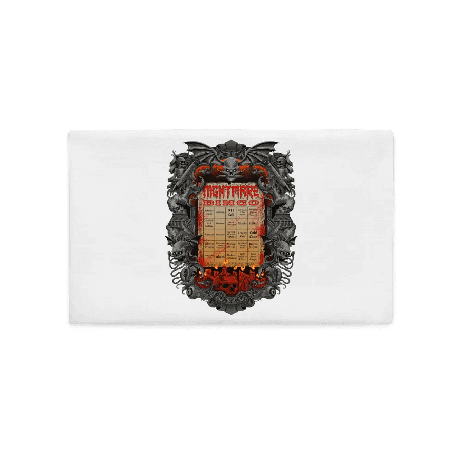 Nightmare Bingo Pillow Case White product image (3)