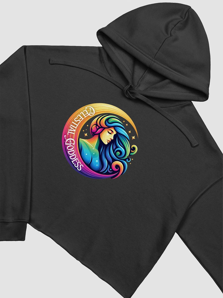 Celestial Crescent Moon Crop Hoodie product image (3)